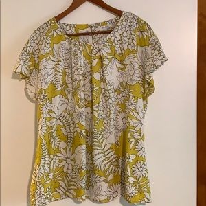 Boden, ravello blouse, mustard, size 14